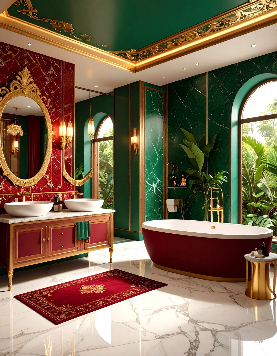 Maximalist Jewel Tone Restaurant Bathroom Extravaganza - 20 Restaurant Bathroom Ideas