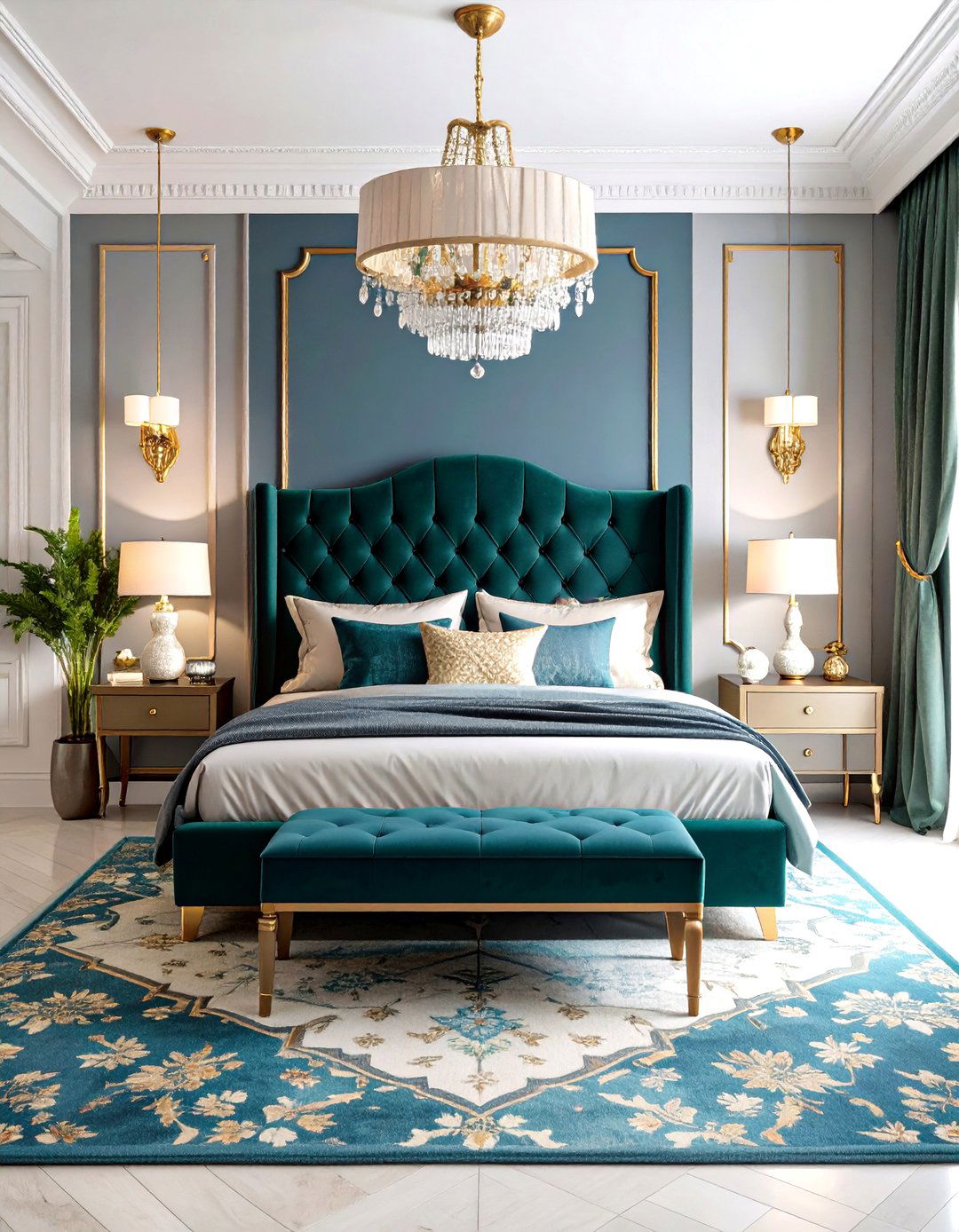 Maximalist Jewel Toned Primary Bedroom - 20 Primary Bedroom Ideas