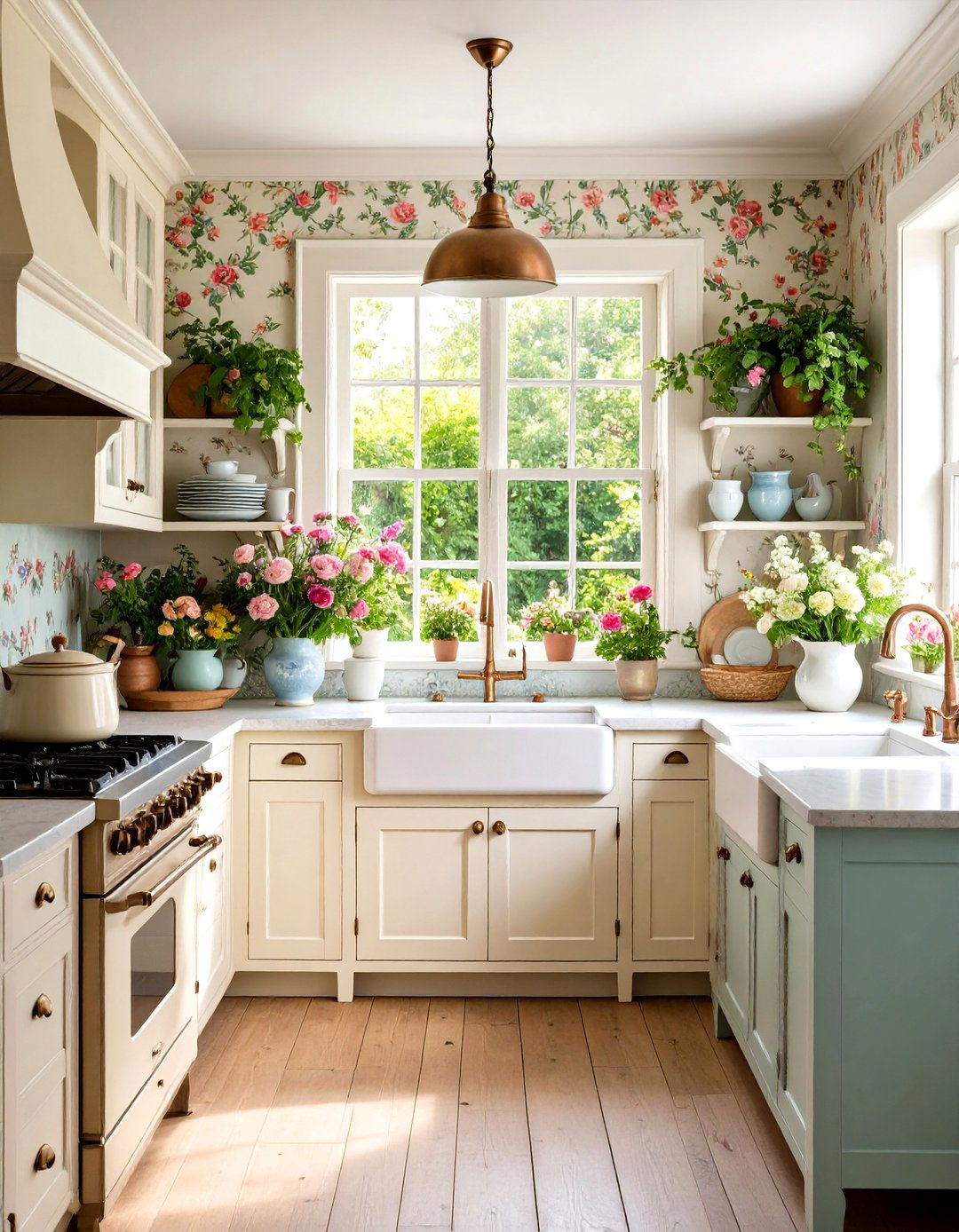 Maximalist Kitchen English Garden Cottage Charm - 20 Maximalist Kitchen Decor Ideas