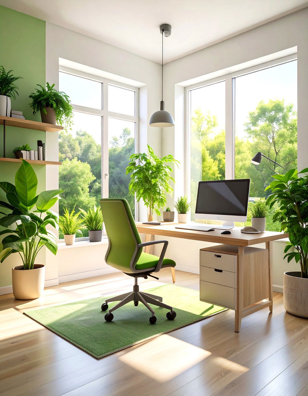 Maximize Natural Light in Your Home Office - 20 Green Home Office Ideas