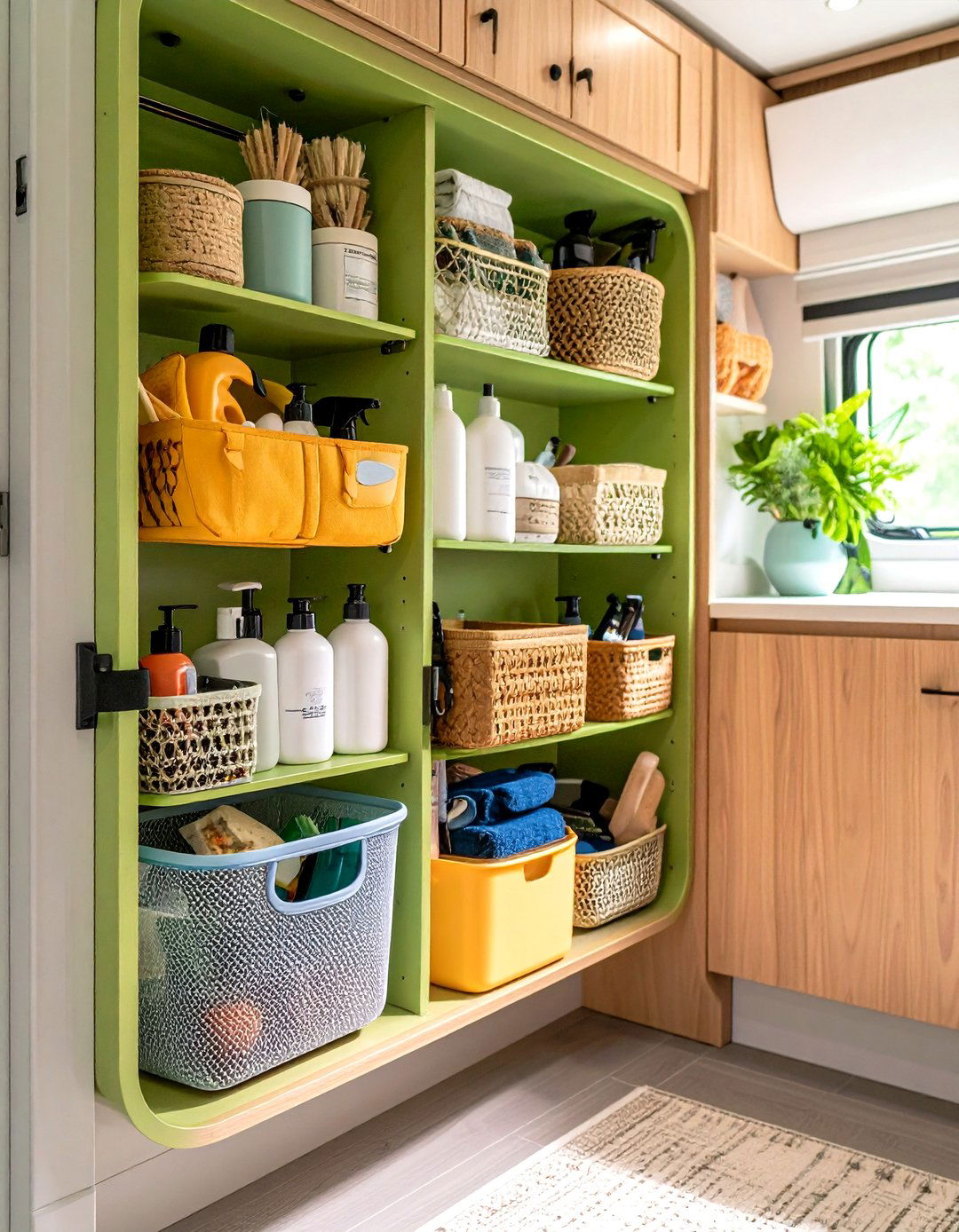 Maximize Vertical Storage with Wall Mounted Solutions - 20 Small Rv Bathroom Ideas