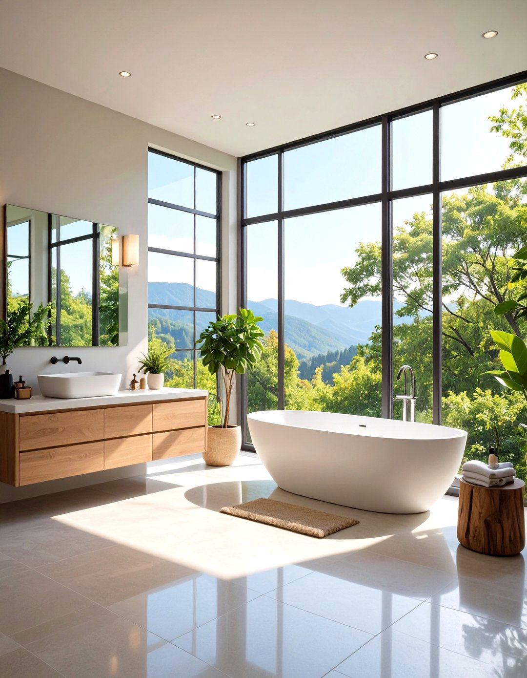 Maximized Natural Light - 20 Spa Like Bathroom Ideas