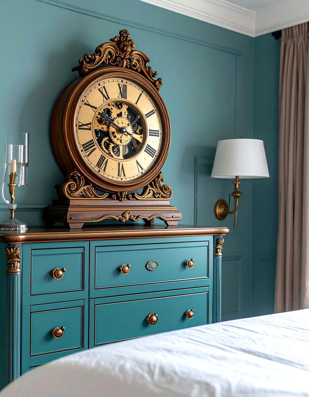Mechanical Clock Features - 20 Steampunk Bedroom Ideas