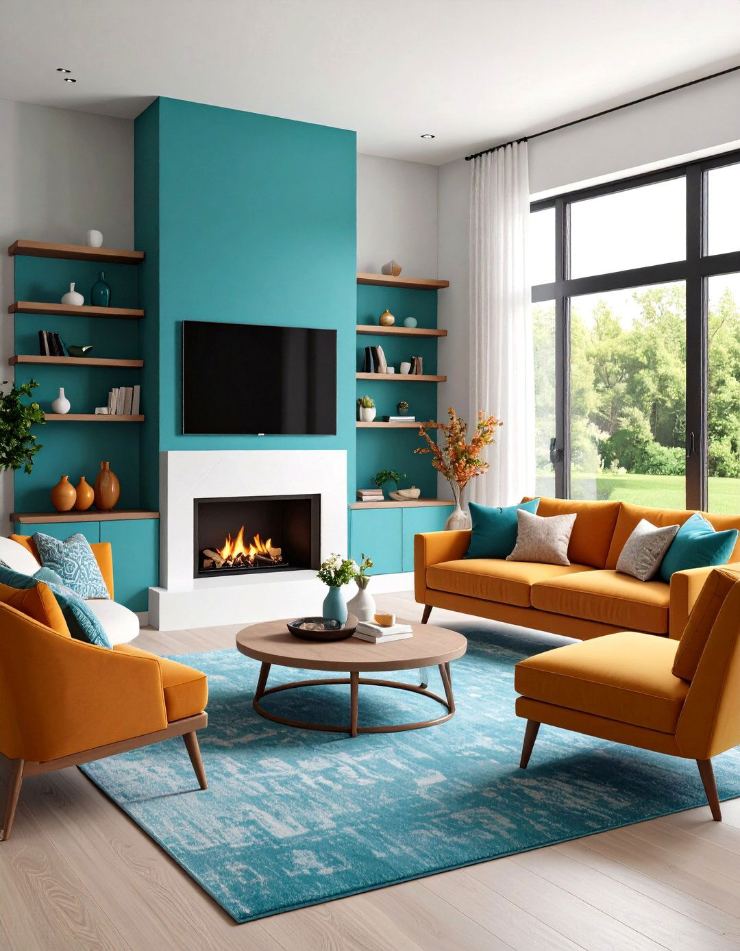 Media Wall Living Room Fireplace - 20 Living Room Fireplace Ideas