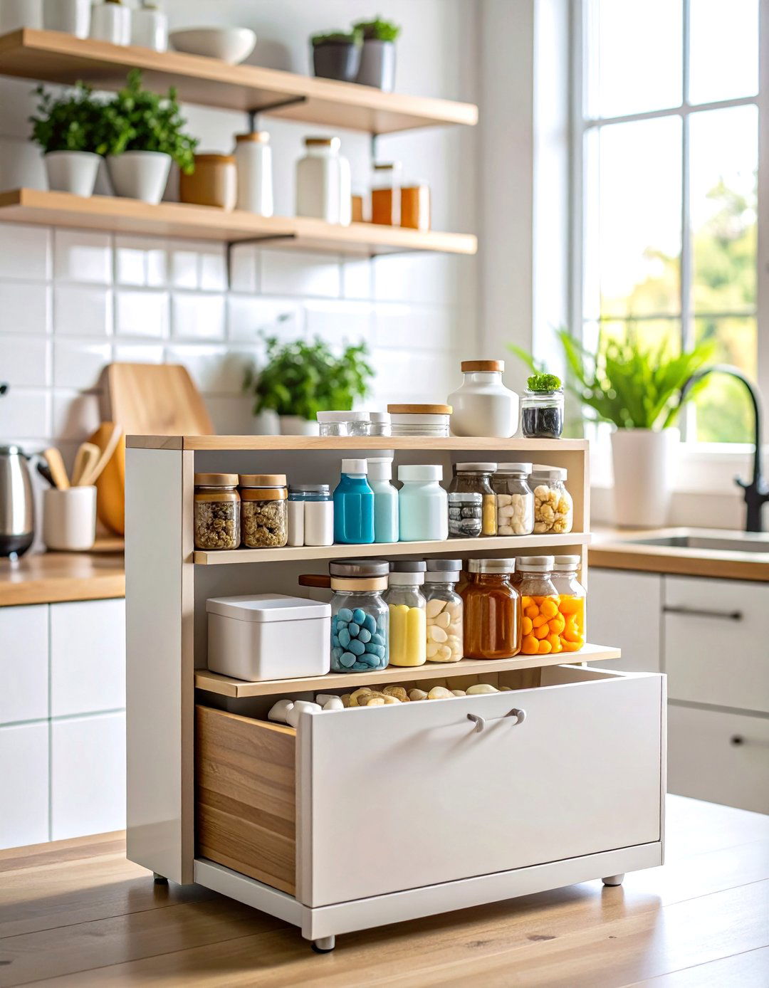 Medicine Storage Kitchen Counter Station - 20 Medicine Storage Ideas