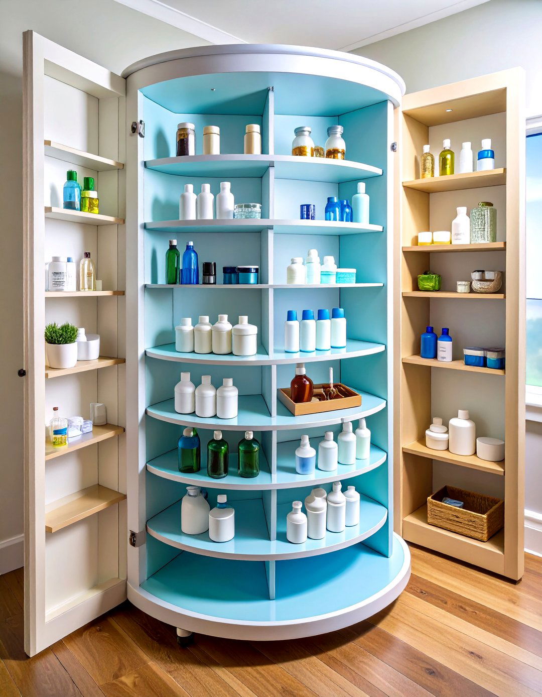 Medicine Storage Lazy Susan System - 20 Medicine Storage Ideas