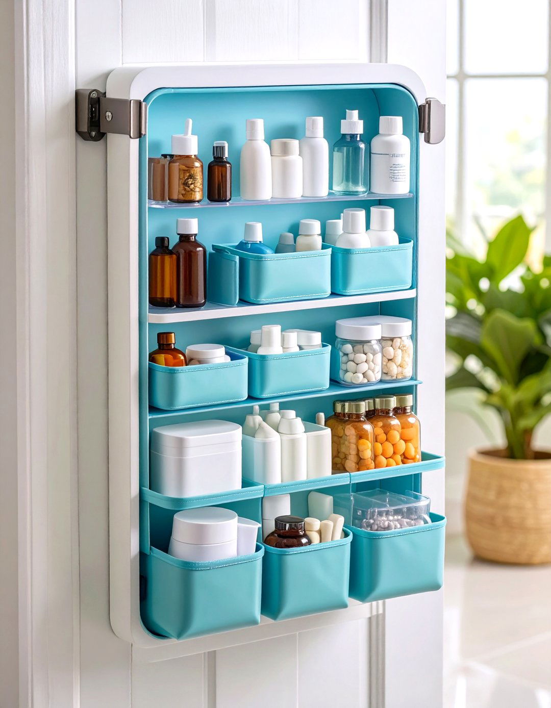 Medicine Storage Over the Door Organizer - 20 Medicine Storage Ideas