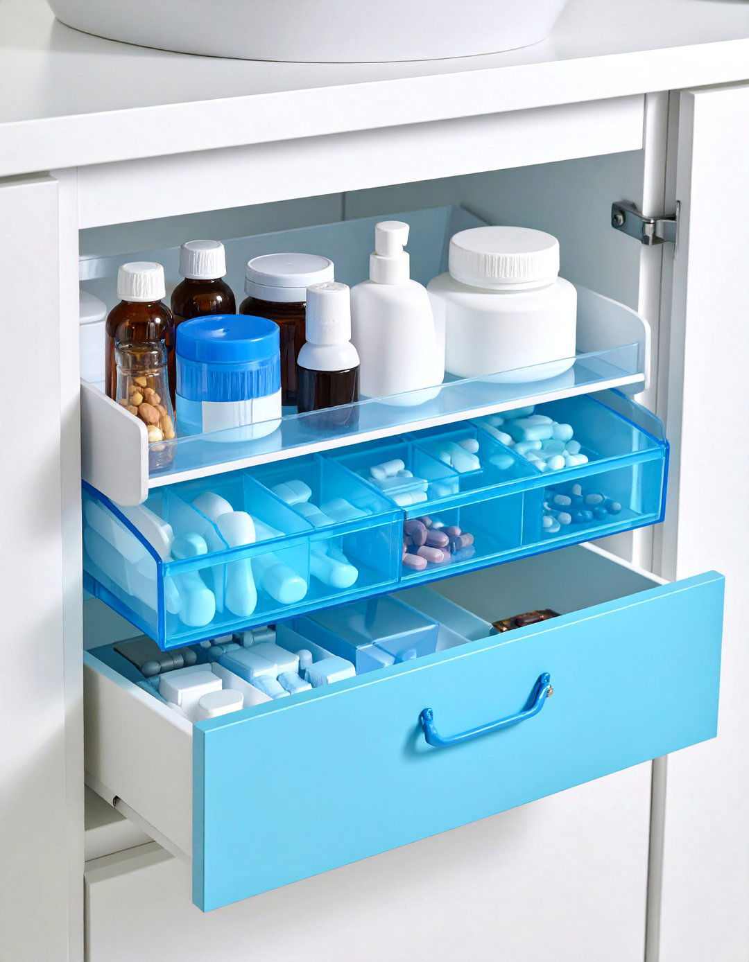 Medicine Storage Tiered Organizer System - 20 Medicine Storage Ideas