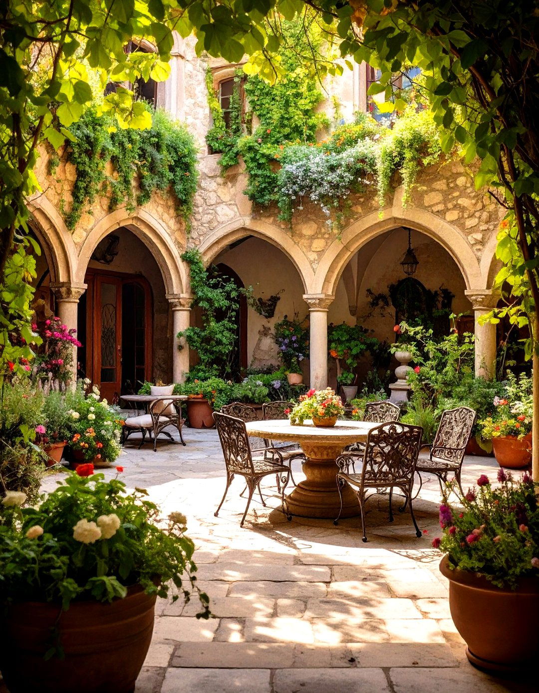 Medieval Courtyard Garden Home Decor - 20 Medieval Home Decor Ideas