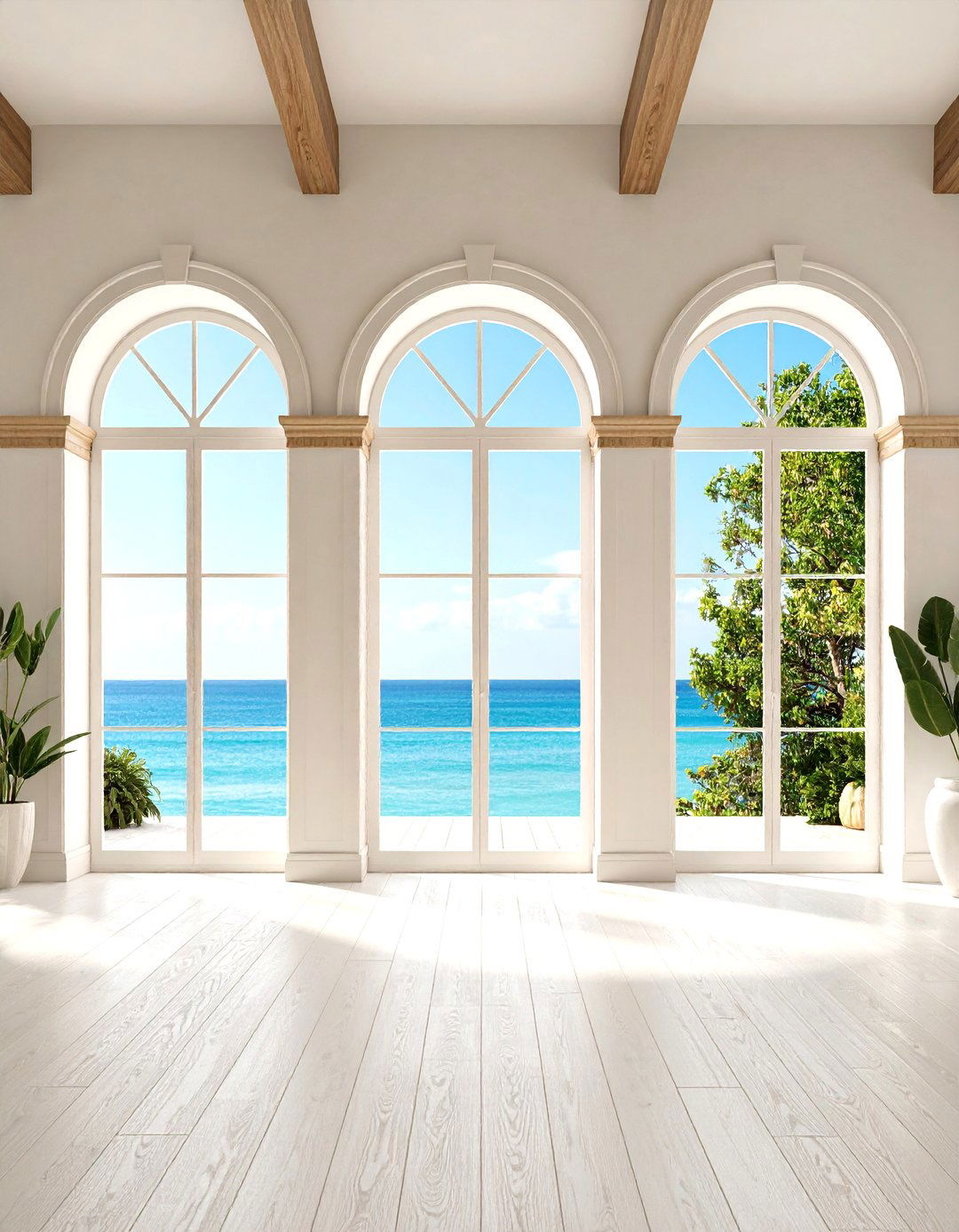 Mediterranean Arched Stucco Window Trim - 20 Window Trim Ideas