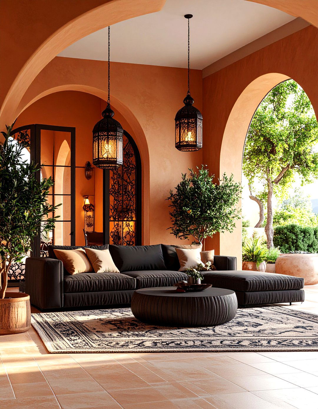Mediterranean Black Couch Living Room - 20 Living Room Ideas With Black Couches