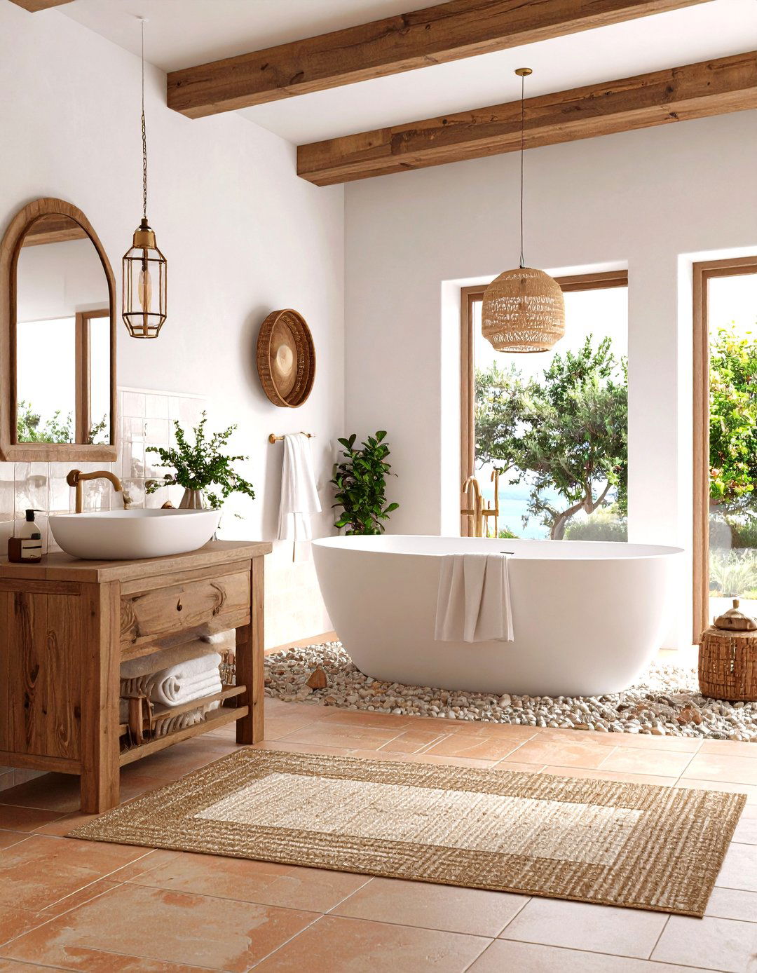 Mediterranean Coastal Primary Bathroom - 20 Primary Bathroom Ideas