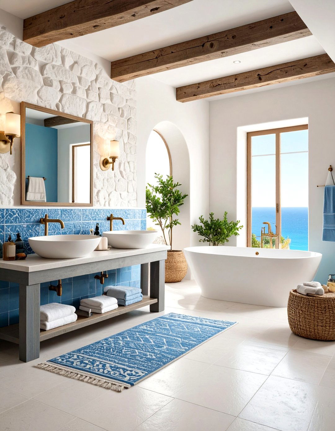 Mediterranean Coastal Restaurant Bathroom Breeze - 20 Restaurant Bathroom Ideas