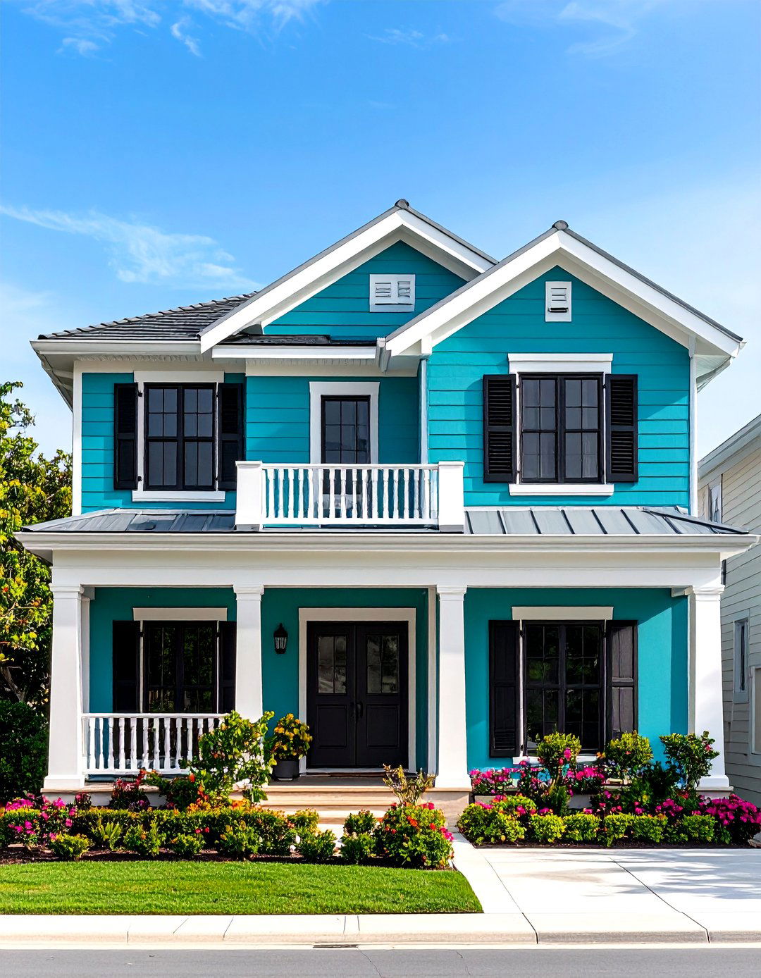 Mediterranean House Exterior with Colorful Stucco Walls - 20 Mediterranean House Exterior Ideas