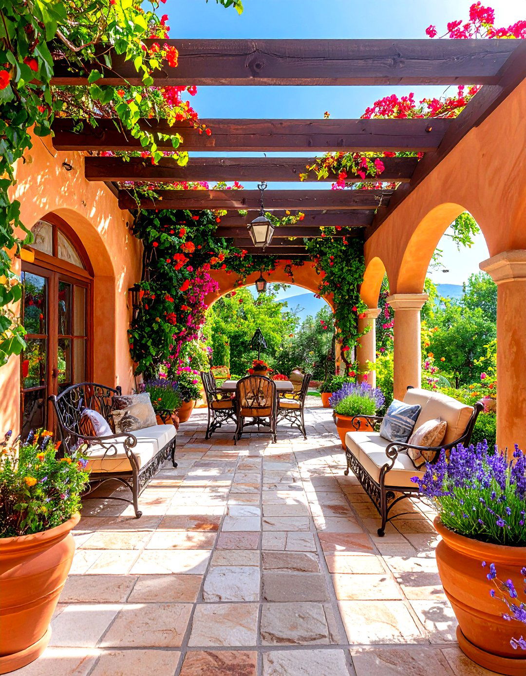 Mediterranean Inspired Patio With a Pergola - 20 Patio With a Pergola Ideas