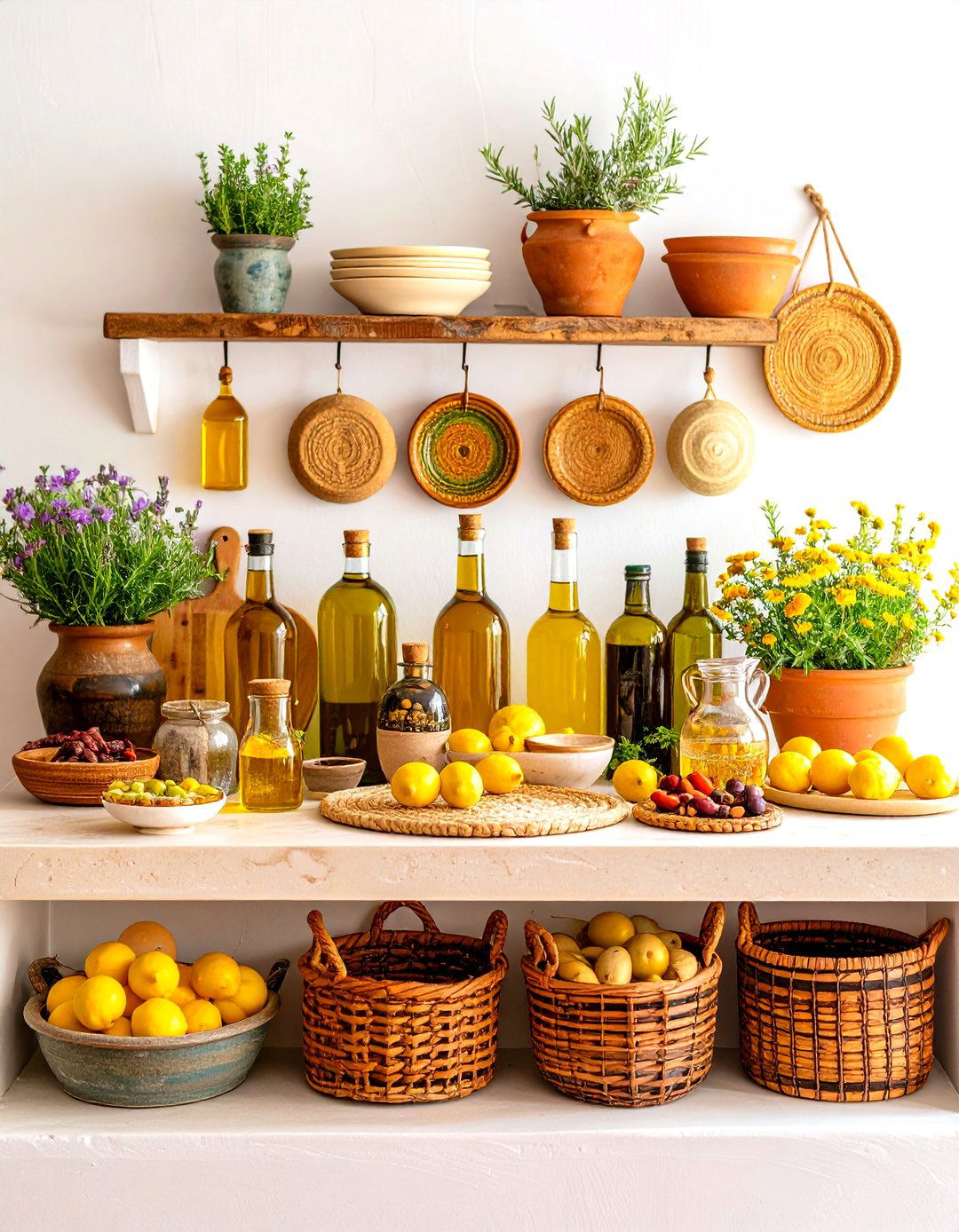 Mediterranean Kitchen Counter Olive Grove - 20 Kitchen Counter Decor Ideas
