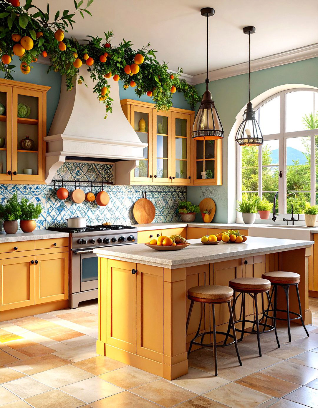 Mediterranean Kitchen Wallpaper Warmth - 20 Kitchen Wallpaper Ideas