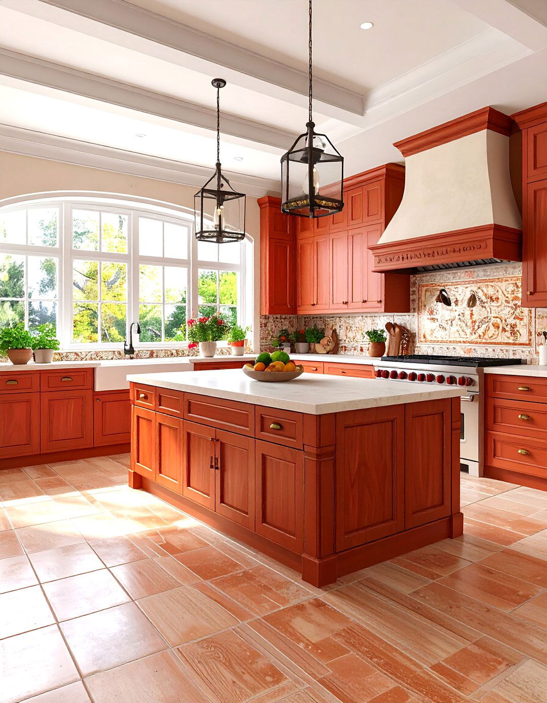 Mediterranean Kitchen With Dark Wood Floors and Warm Earth Tones - 20 Kitchen With Dark Wood Floors