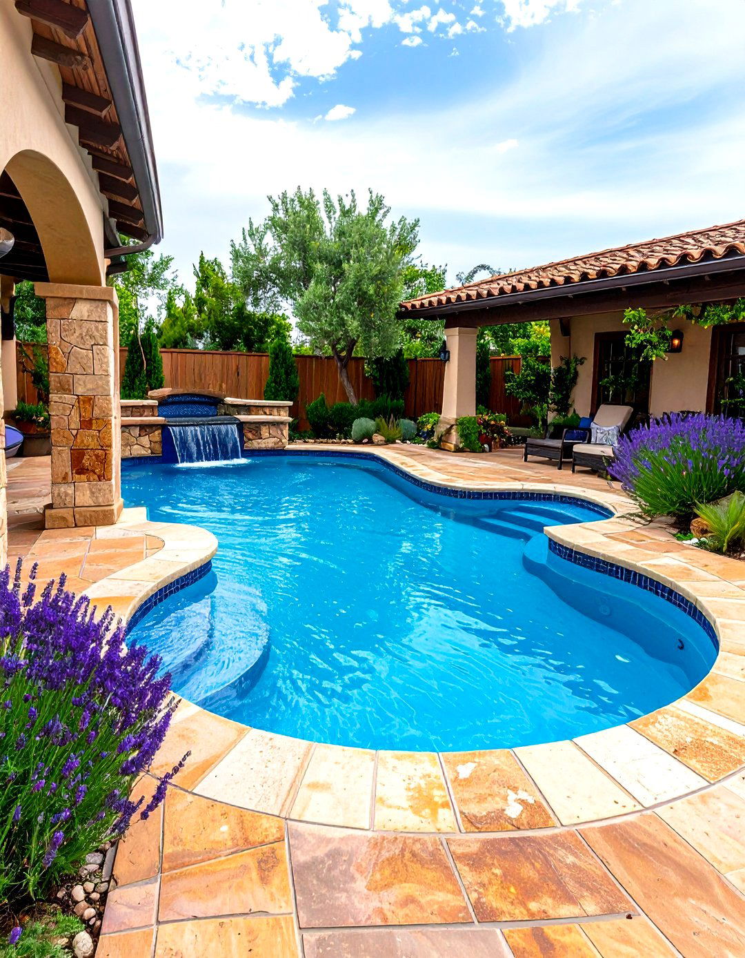 Mediterranean Lagoon Pool - 20 Lagoon Pool Ideas