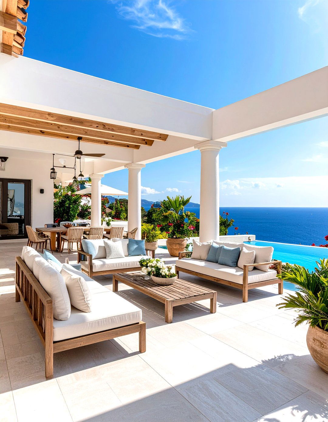 Mediterranean Patio with Shaded Loggia Style - 20 Mediterranean Patio Ideas