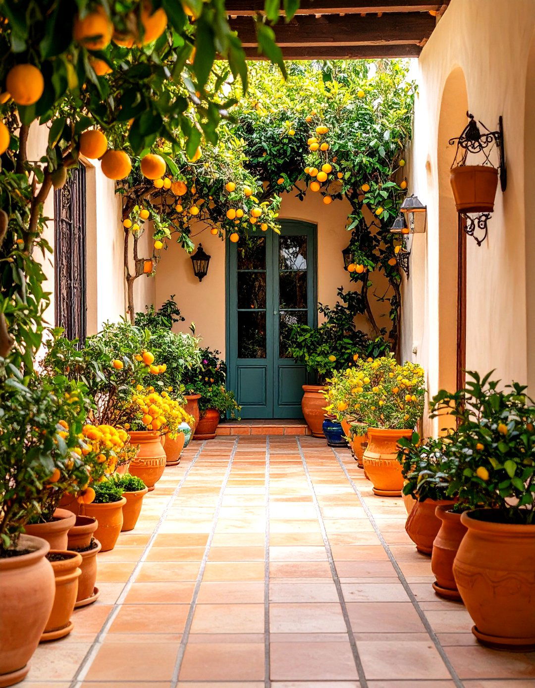 Mediterranean Porch Greenhouse Courtyard - 20 Porch Greenhouse Ideas
