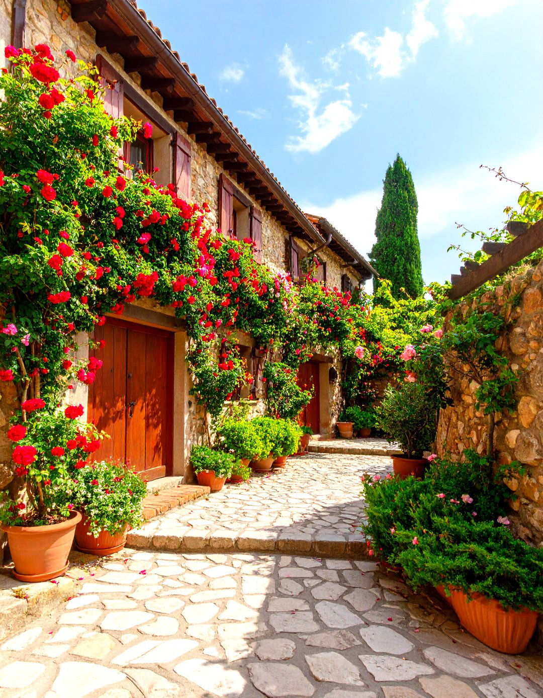 Mediterranean Rose Garden Oasis - 20 Rose Garden Ideas