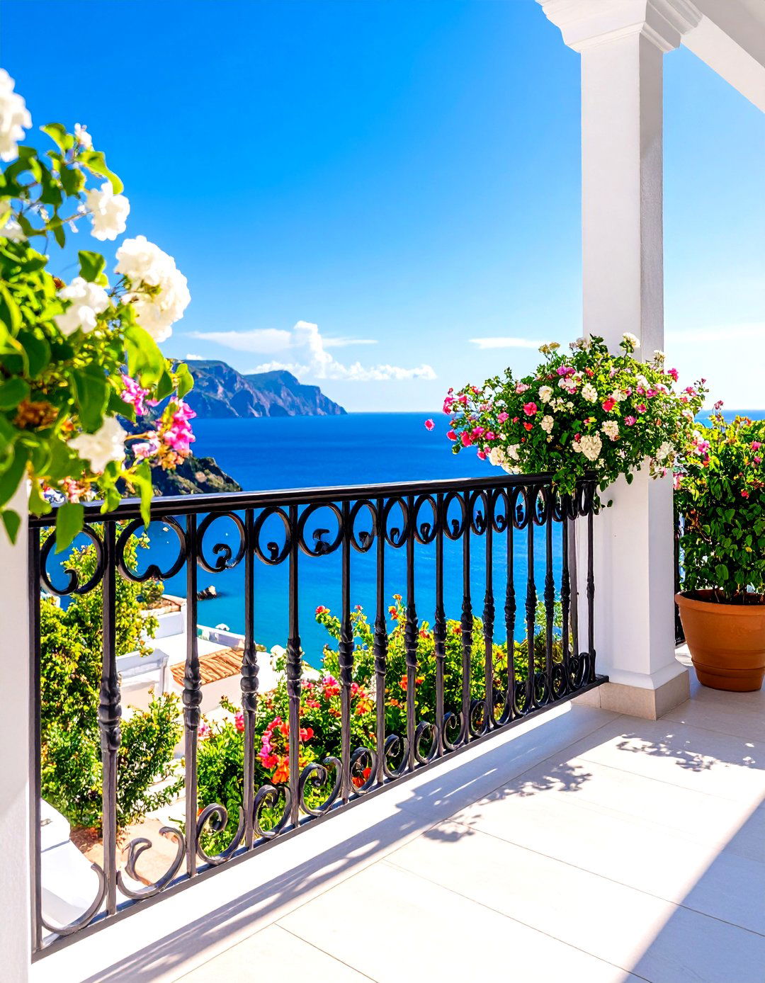 Mediterranean Style Wrought Iron Balcony Railing Design - 20 Wrought Iron Balcony Railing Design Ideas
