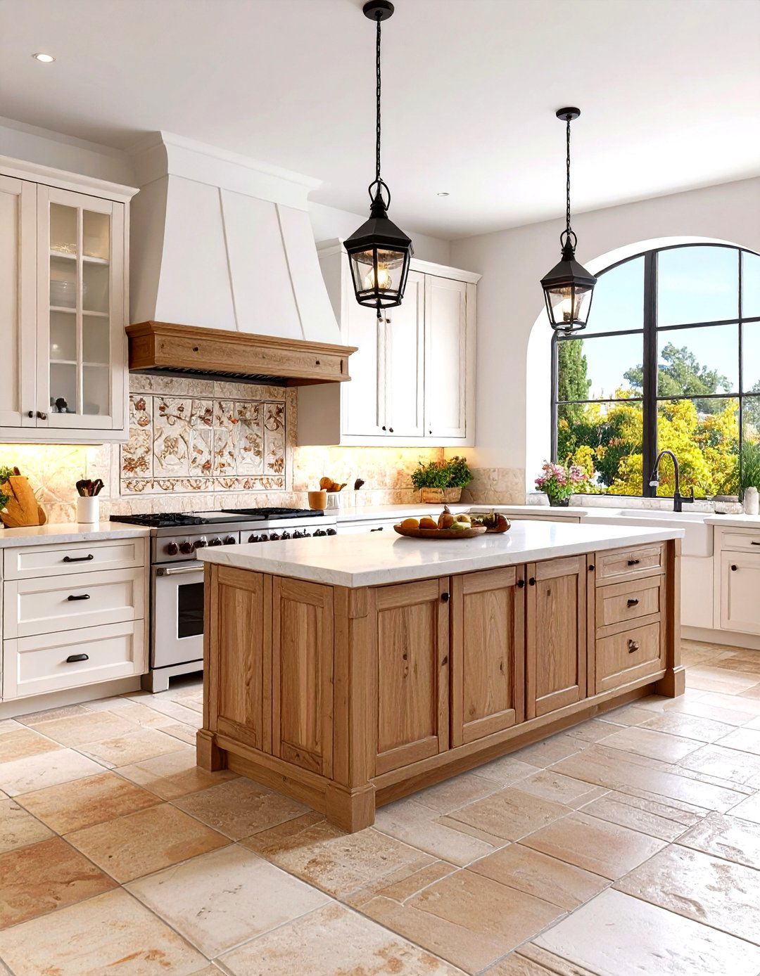 Mediterranean Villa Kitchen With White Appliances - 20 Kitchen With White Appliances Ideas