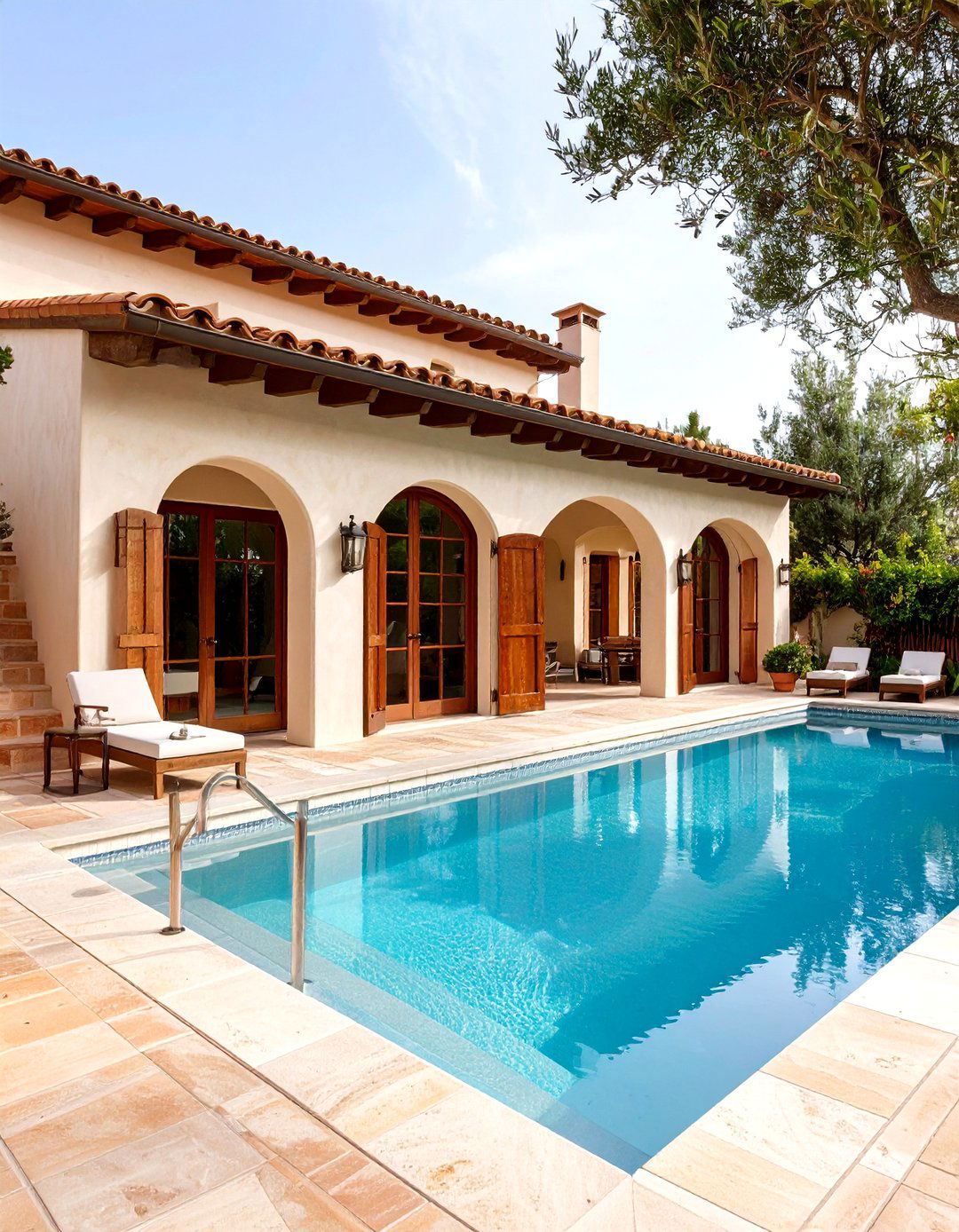 Mediterranean Villa Pool Shed - 20 Pool Shed Ideas