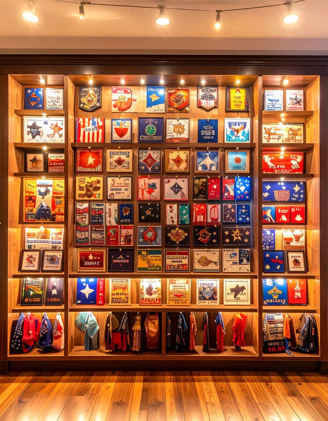 Memorabilia Shadow Box of Cowboys History - 20 Dallas Cowboys Man Cave Ideas