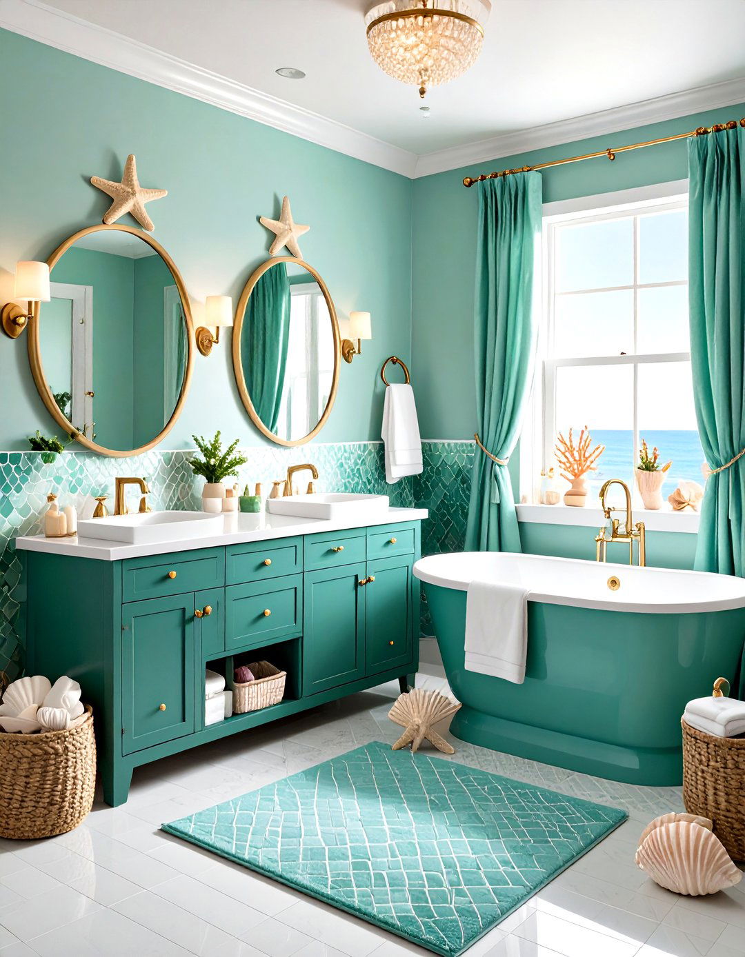Mermaid Lagoon Kids Bathroom Depths - 20 Kids Bathroom Ideas