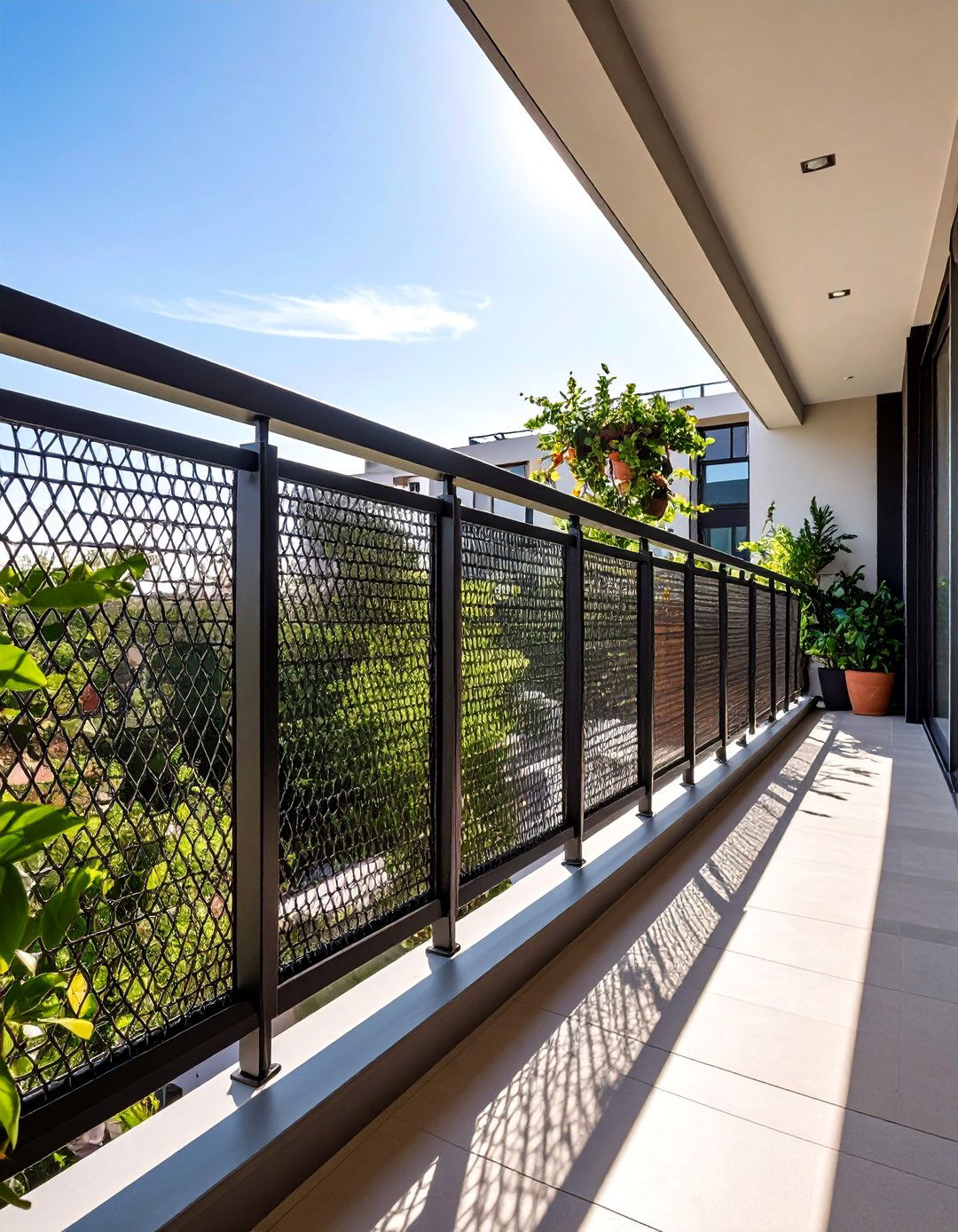 Mesh Panel Balcony Railing Systems - 20 Balcony Railing Design Ideas