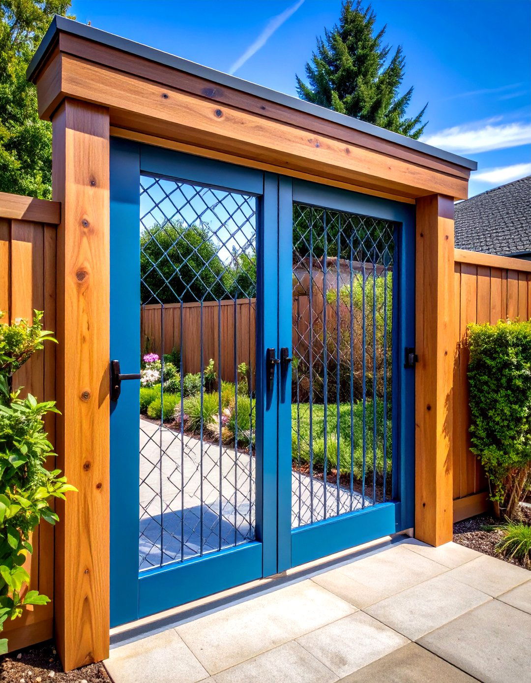 Mesh Wire Gates for Pet Safe Ventilation - 20 Front Door Gate Ideas