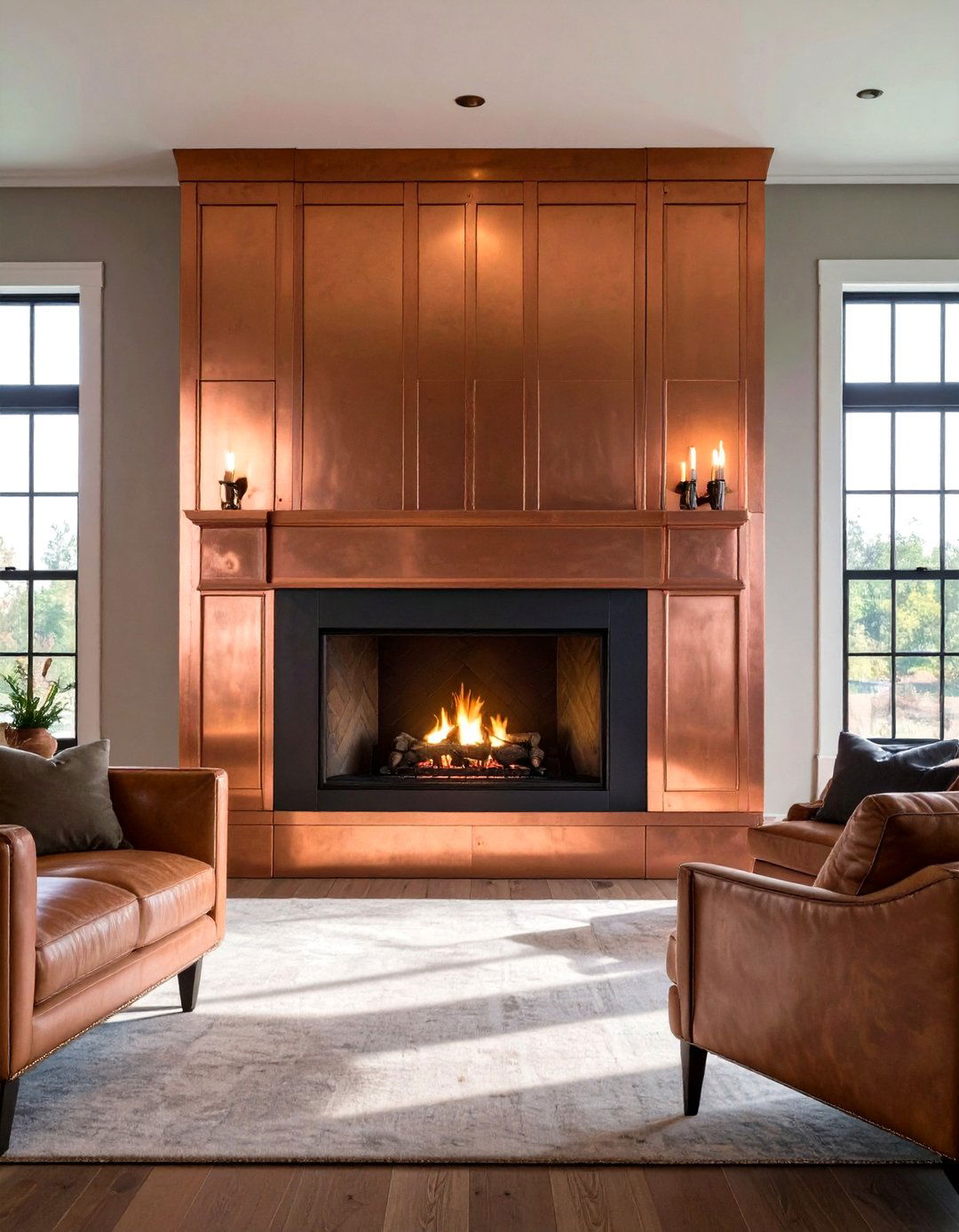 Metal Accent Fireplace Wall - 20 Fireplace Accent Wall Ideas