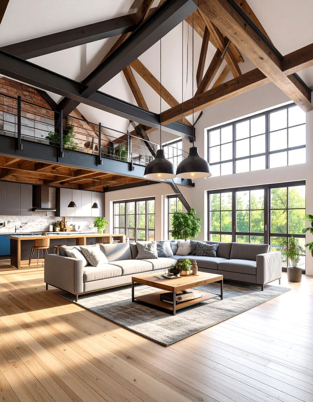 Metal Accents for an Industrial Look - 20 Vaulted Ceiling Ideas