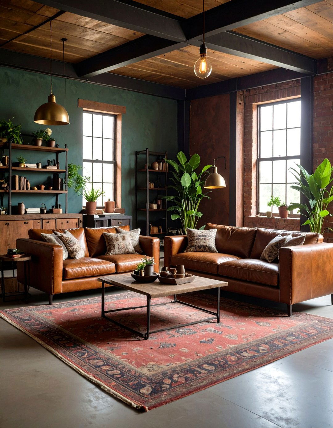 Metal Accents with Patina - 20 Small Rustic Living Room Ideas