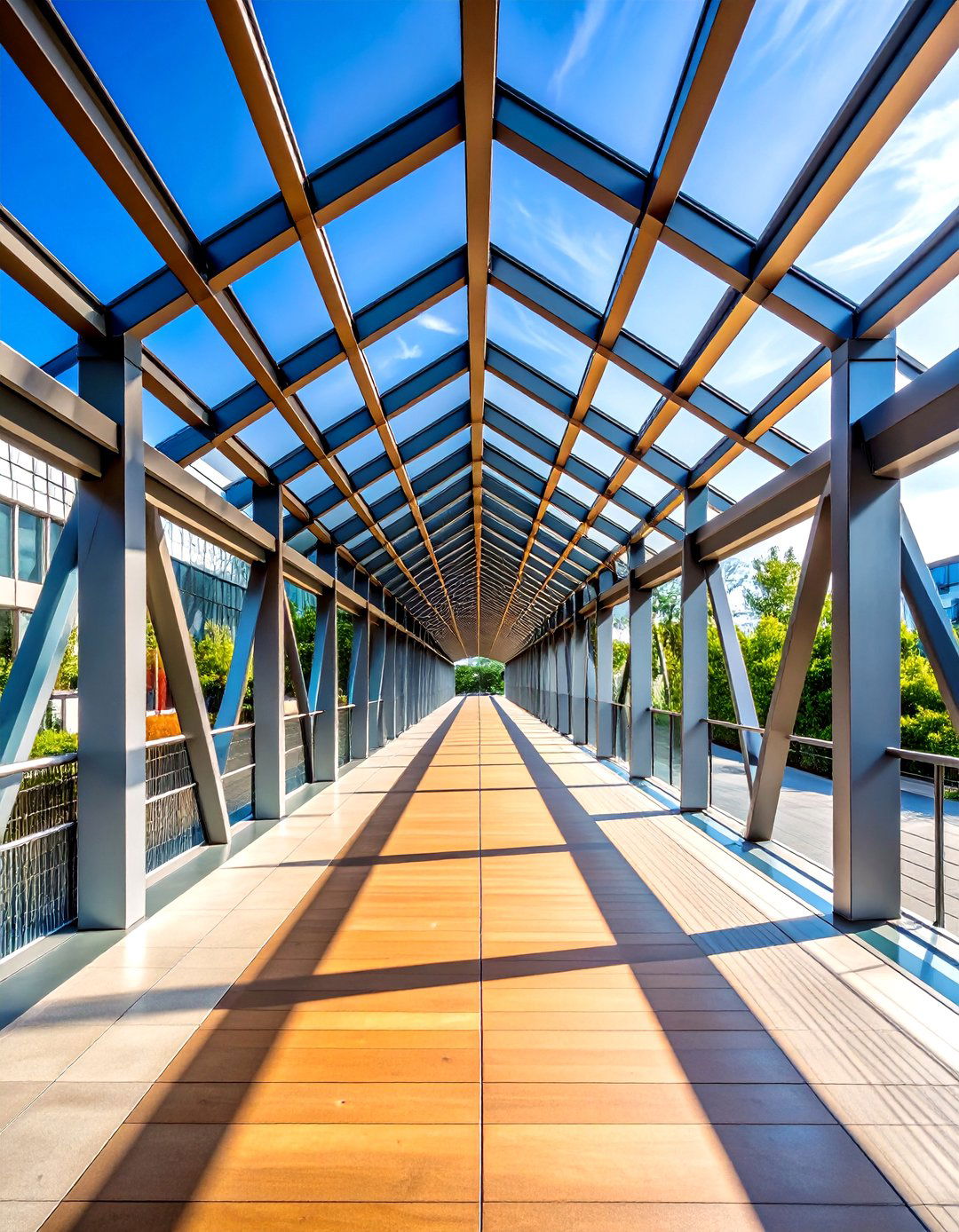 Metal Cantilever Covered Walkway - 20 Covered Walkway Ideas