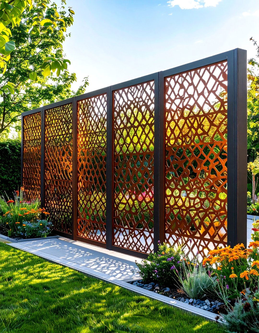 Metal Decorative Garden Divider Screens - 20 Garden Divider Ideas