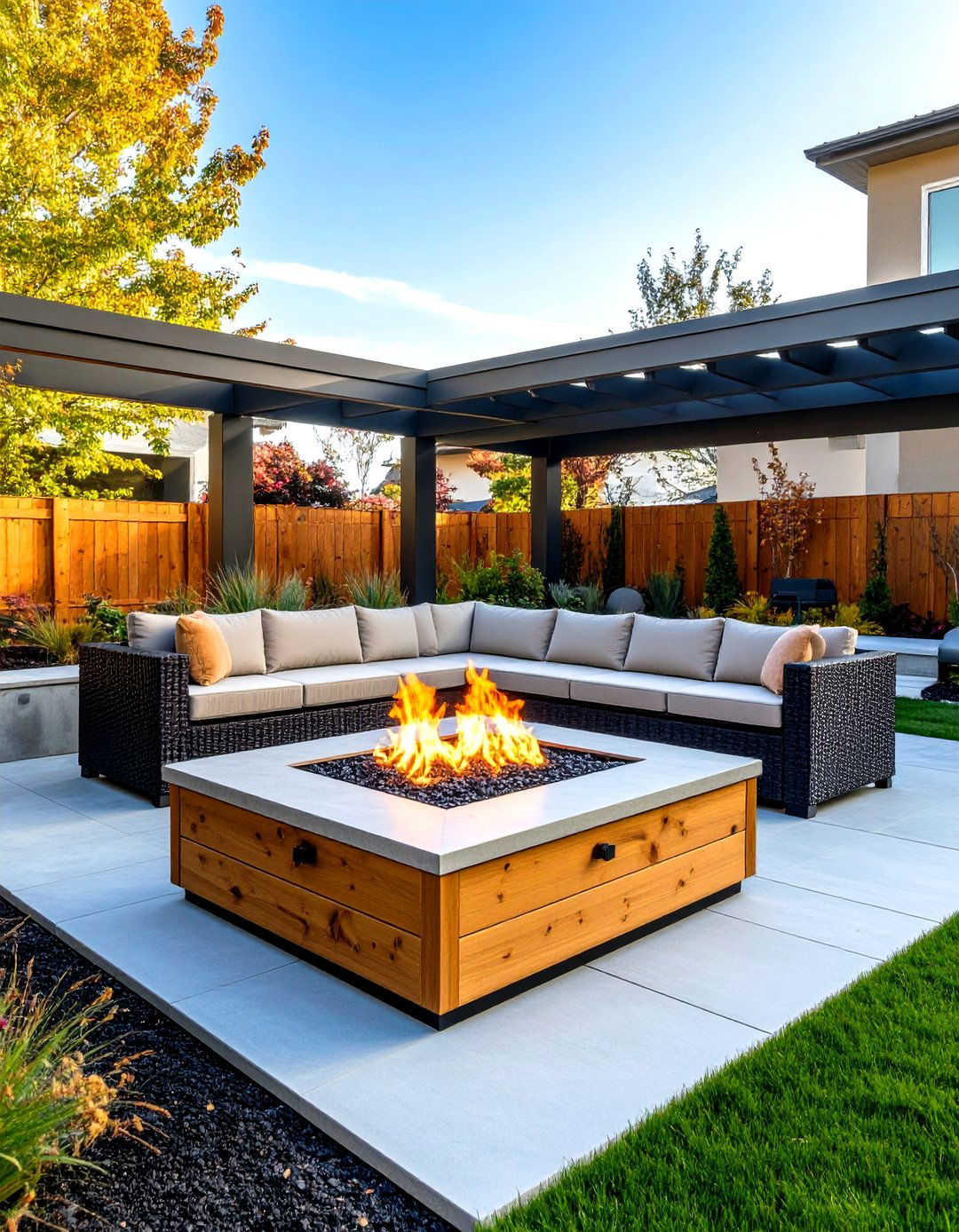 Metal Fire Pit with Storage - 20 Metal Fire Pit Ideas