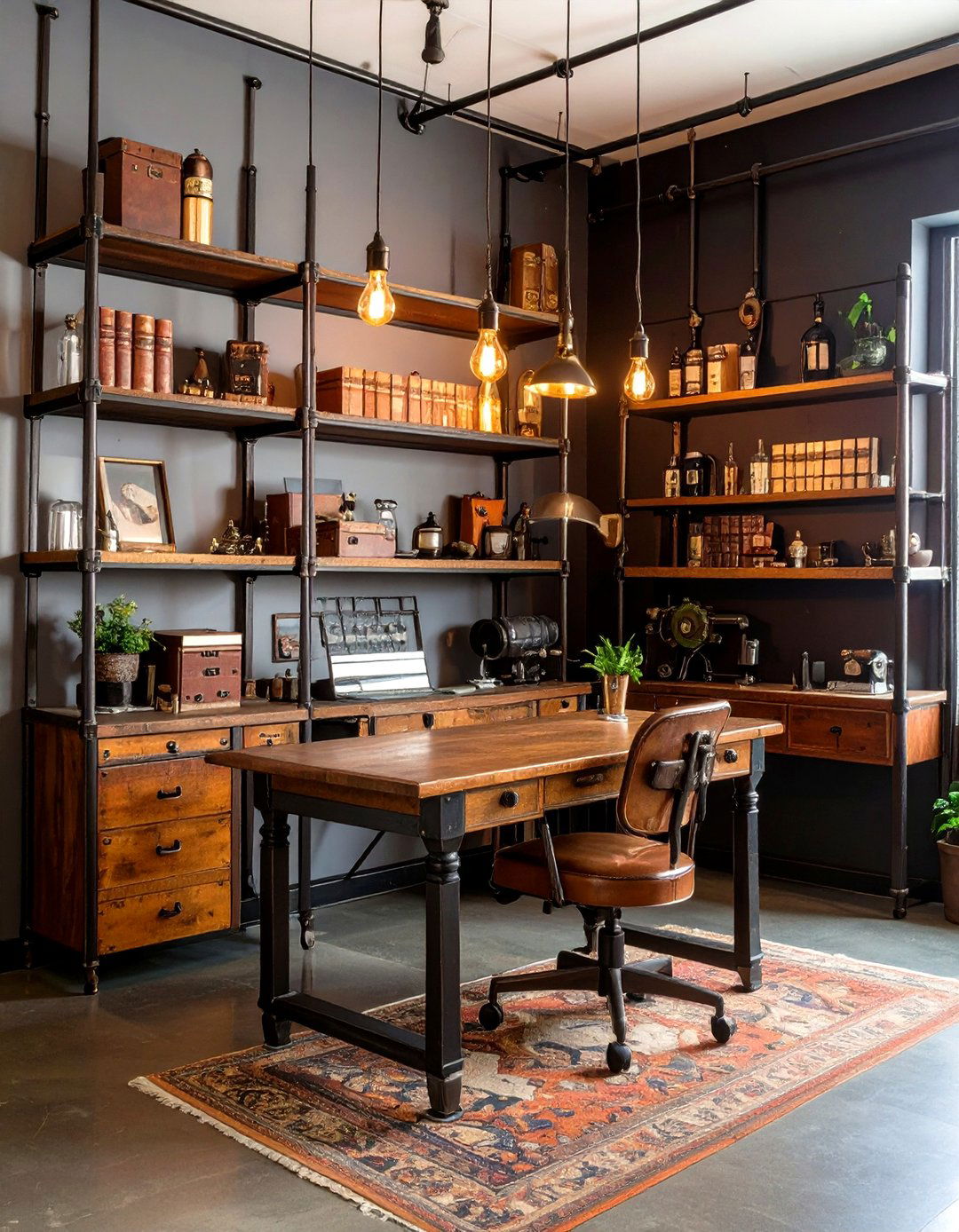Metal Pipe Fixtures - 20 Steampunk Interior Design Ideas