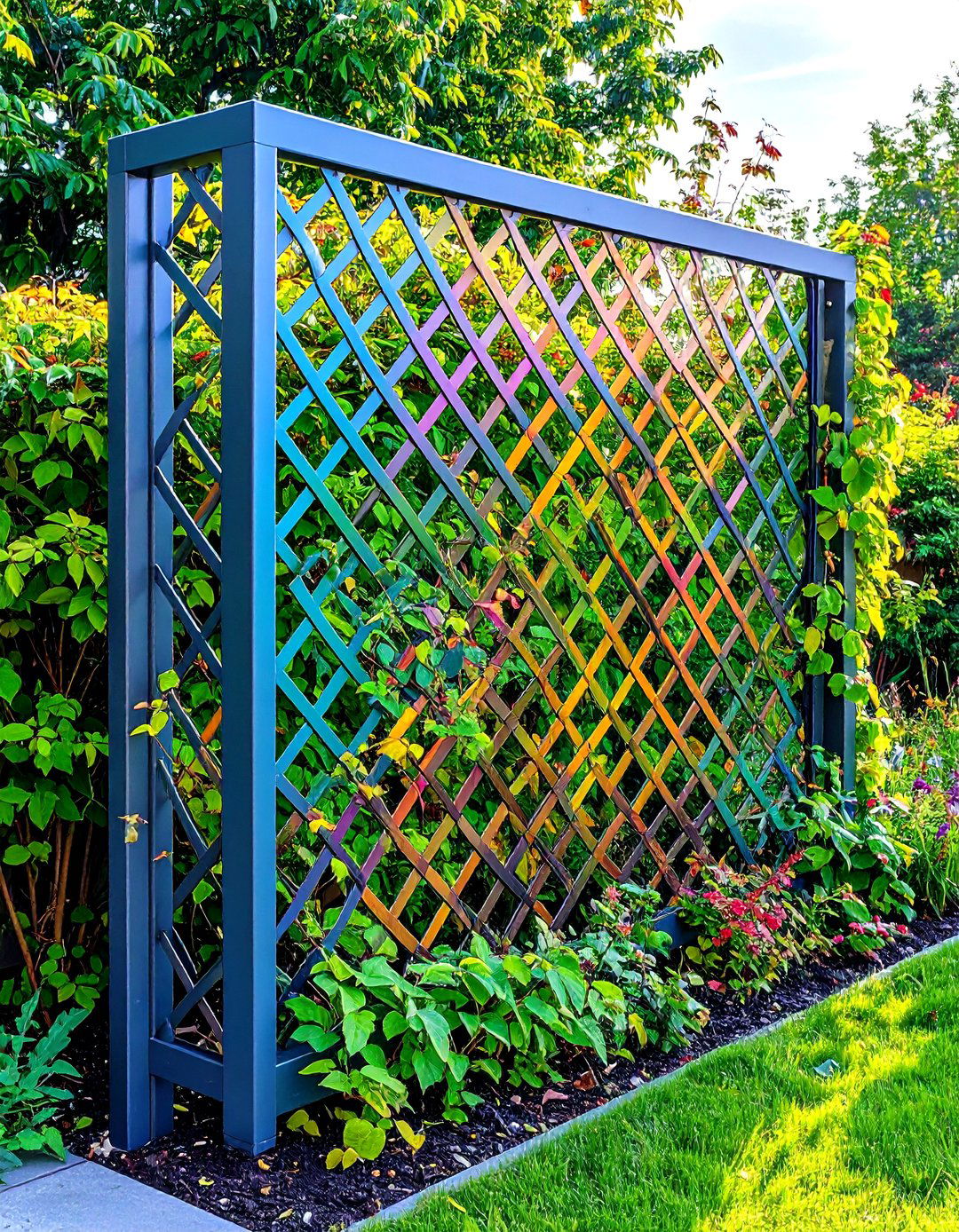 Metal Privacy Screen Trellis Panels - 20 Garden Trellis Ideas