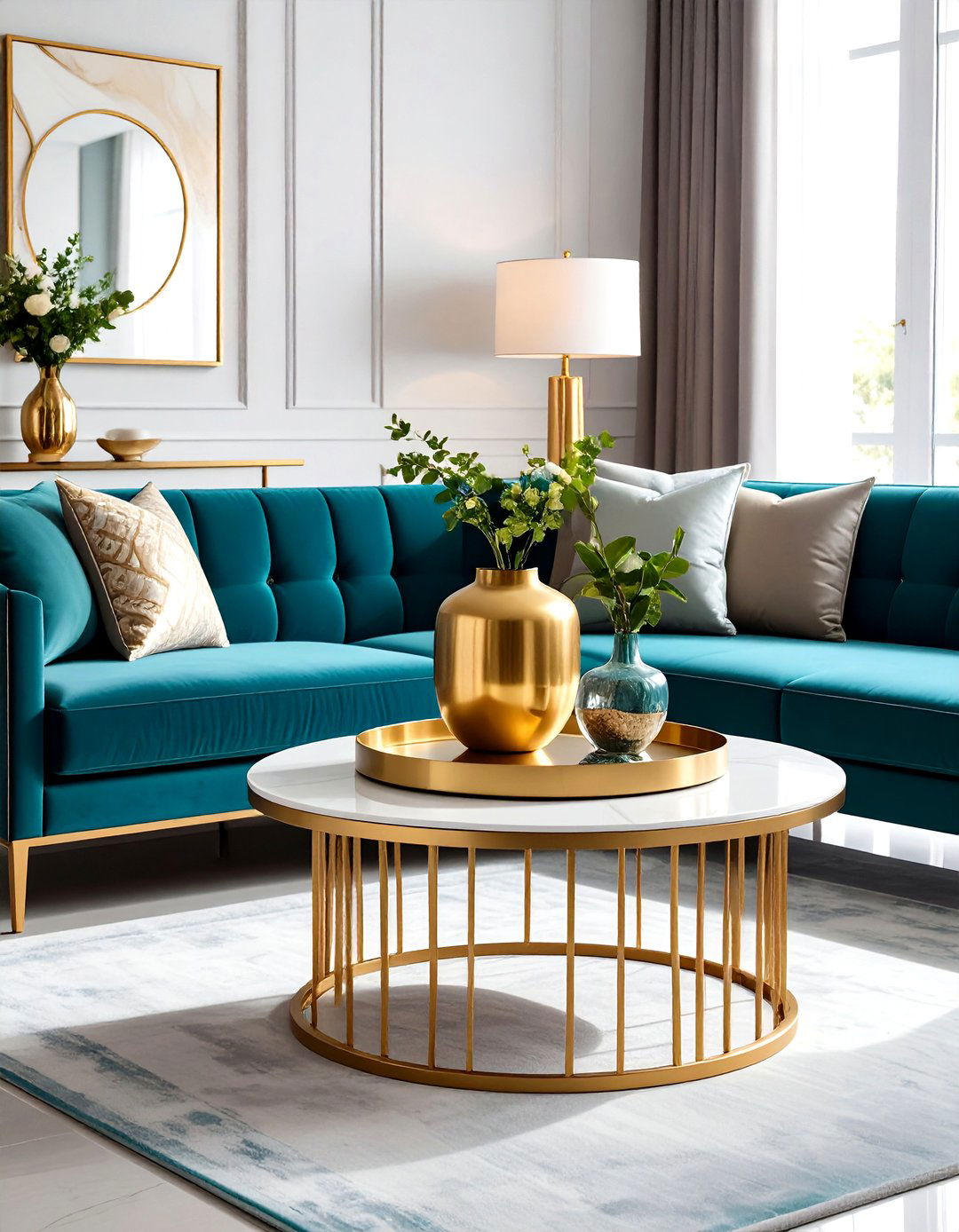 Metallic Accent Coffee Table Decor - 20 Coffee Table Decor Ideas