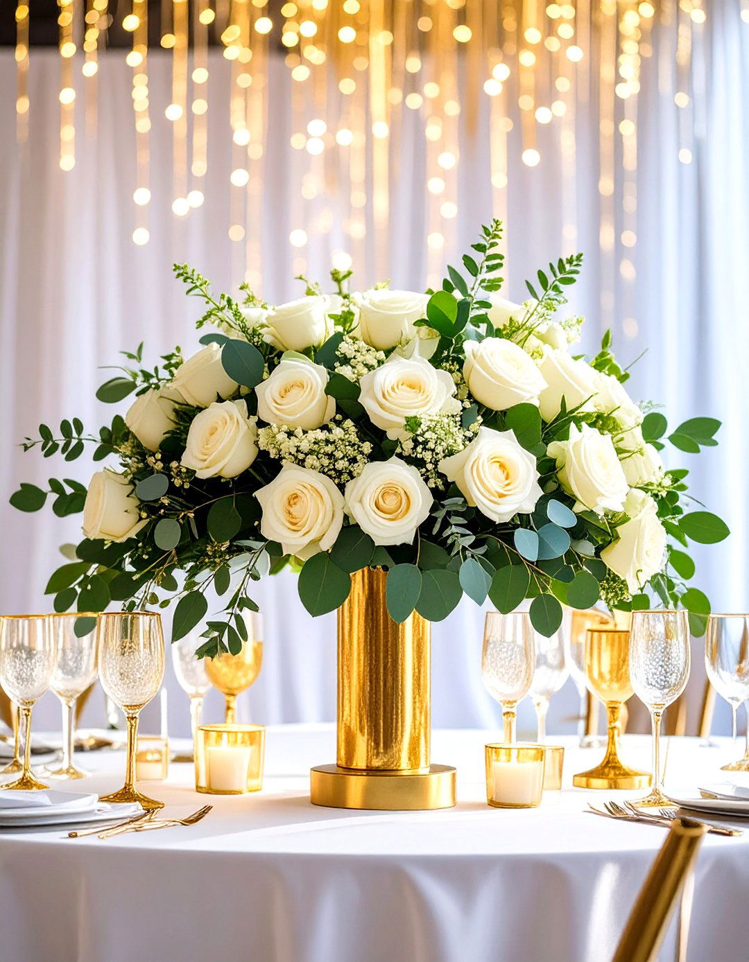 Metallic Accent Wedding Bouquet - 20 Wedding Bouquet Ideas