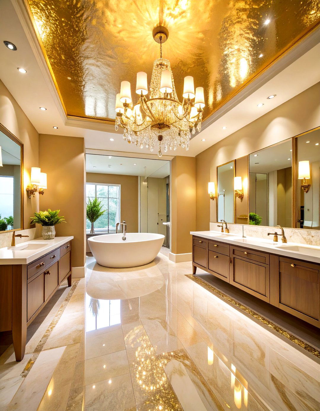 Metallic Ceiling Paint for Luxurious Elegance - 20 Ceiling Paint Ideas