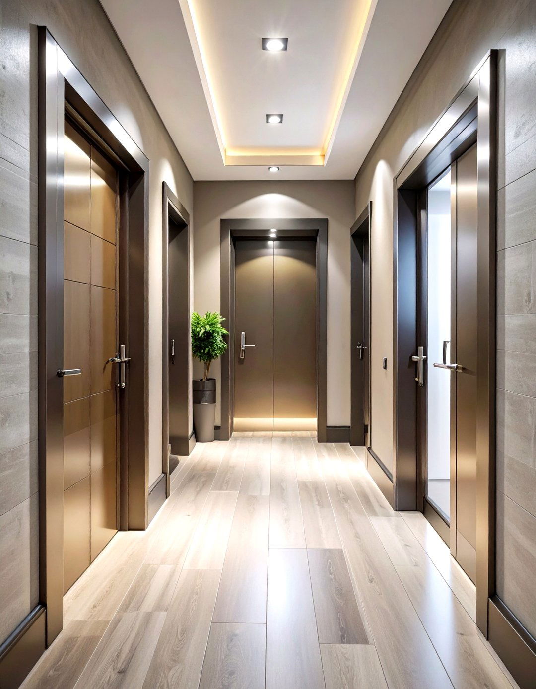 Metallic Edge Door Trim for Industrial Chic - 20 Door Trim Ideas