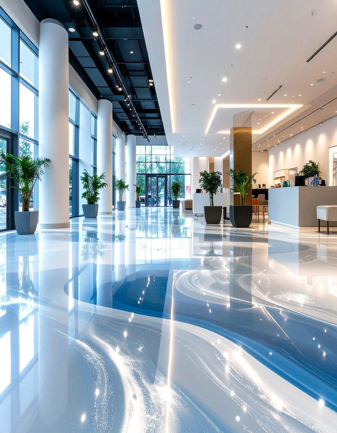 Metallic Epoxy Indoor Concrete Floor Paint - 20 Indoor Concrete Floor Paint Ideas