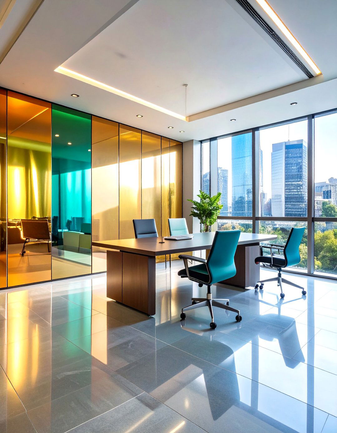 Metallic Finish Office Wallpaper - 20 Office Wallpaper Ideas