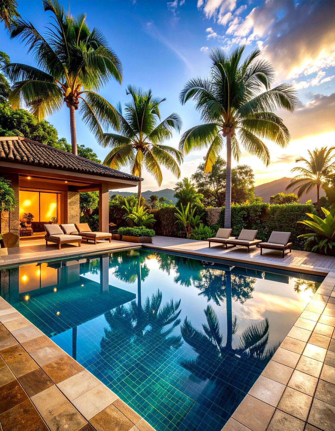 Metallic Finish Pool Tile Schemes - 20 Pool Tile Ideas