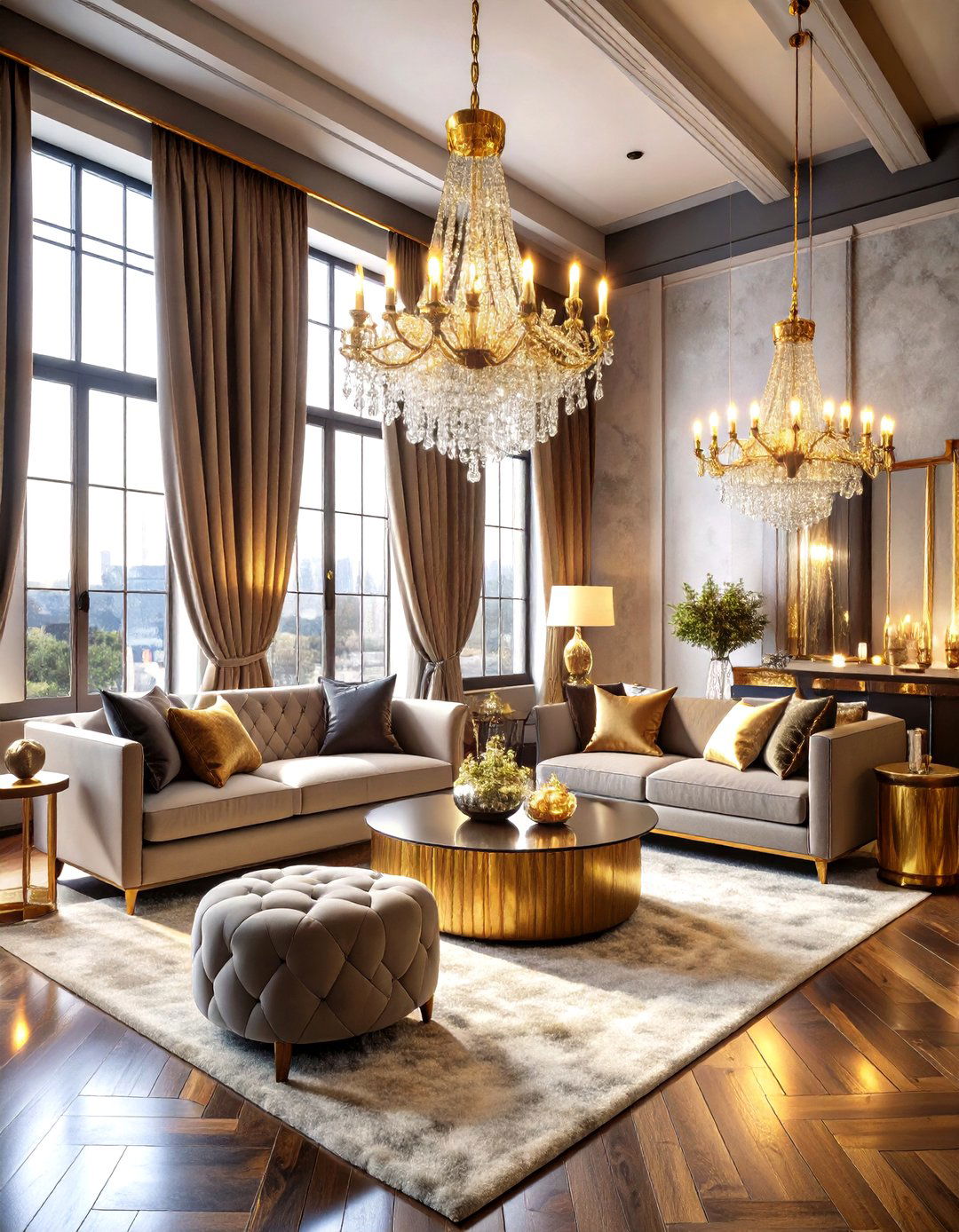 Metallic Glamour Loft Luxury - 20 Loft Ideas