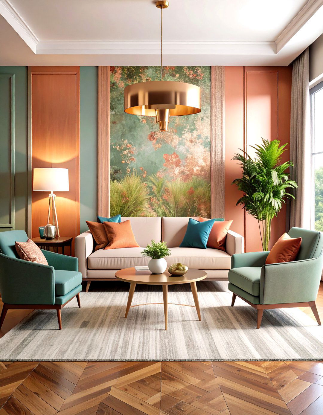 Metallic Textured Living Room Wallpaper - 20 Living Room Wallpaper Ideas